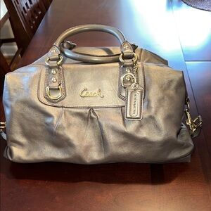 Coach Metallic Bronze Satchel